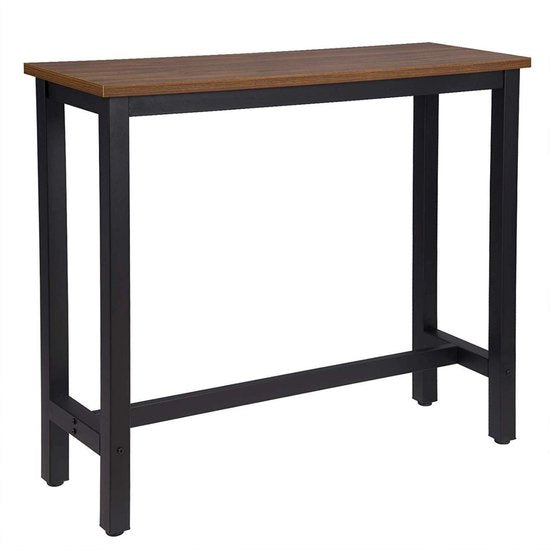 Happyment Bartafel Jamaica - Voor binnen - Keuken - Hout - Metaal - Rechthoekig - Zwart/bruin - 120x40x100cm