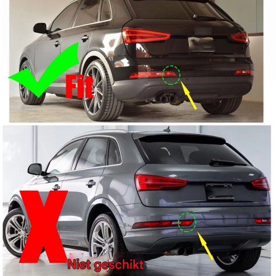 Reflectoren Vortex - Achterbumper - Rood - Voor Audi Q3 8UB (2011-2014) - Mist-/Remlicht - Links & Rechts