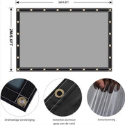 PVC Zeil Valora - Met oogjes - Weerbestendig - Zeildoek - Voor veranda, kas, terras, tuin - Waterdicht & UV-bestendig - Donkergrijs transparant - 300x300cm