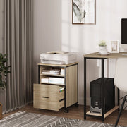 Bolt Edge Luxe Archiefkast - Op Wielen - Dossierkast van Hout - Bureaukast en Ladeblok - Lichtbruin - 40x40x60cm
