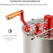 Handmatige Honing Extractor - Honing centrifuge- Tangentiële Extractor - RVS - Honingklep - Transparant Deksel