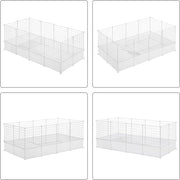 Knaagdierenren - Hoog - Wit - Verstelbaar - Voor Kleine Dieren - 142x53x71cm