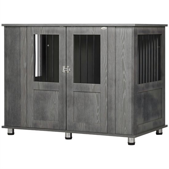 Hondenbench - Hondenkrat - Hondenkennel - Hondenhok - voor Thuis - Voor Extra Grote Honden - Grijs - Op poten
