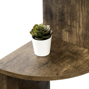 Happyment Zwevende Boekentoren - Wandplank voor tegen de muur - Boekenplank - Wandplanken - Wandrek - Fotoplank kinderkamer - Bruin - Hout MDF
