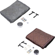 Thermische gordijnen - Isolerend - Grijs - Voor deuren in huis of kantoor - Magnetisch - 95x210cm