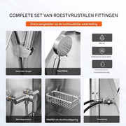 Hondenverzorgingskuip - hondenverzorgingstafel - 127 cm - RVS - Linkerdeur - Max. 150 kg