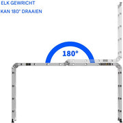 Telescopische Loft Ladder Luxe - 470CM - Opvouwbare Trapladder - Uitschuifbare Aluminium Ladder - Draagbaar - EN131 - Max. Belasting 150kg/330lb