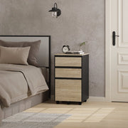 Happyment Luxe archiefkast Lerick - Dossierkast Hout - Bureaukast - Ladeblok bureau - Lichtbruin - 40x70x40 cm (B x H x D)