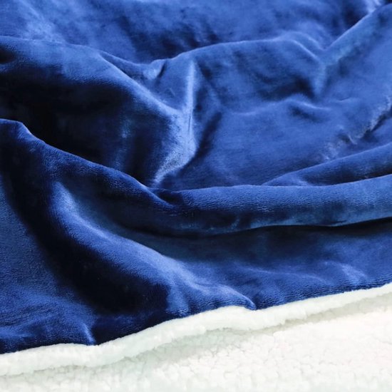 Happyment Elektrische Deken - Bovendeken - 1- a 2-Persoons - 180 x 130 cm - 6 Warmte Standen - Wasmachinebestendig - Oververhittingsbeveiliging - Digitale bediening - Coral Fleece - Blauw/Licht Paars