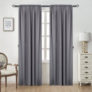Gordijnen - Grijs - Verduisterend - Fluweel - 135x245cm - Set van 2