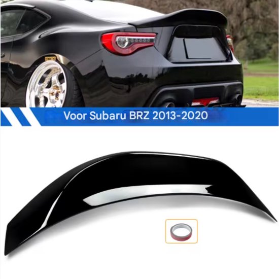 Spoiler Turbo Luxtra - Achterspoiler Turbo - Voor Subaru BRZ/FR-S/Toyota GT86 (2013-2020) - L-Stijl - Zwart