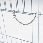 Dierenren - Zilver - XL Kippenren - Puppyren - 216x116x65cm - Konijnenren