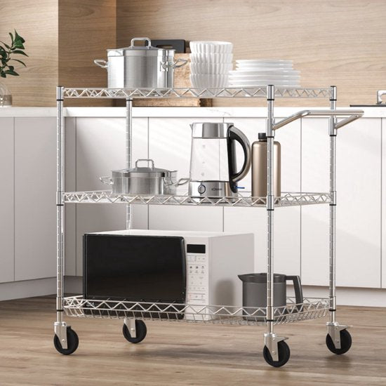 3-laags cart - Trolley - Organizer - Keukenopslag - Service kart