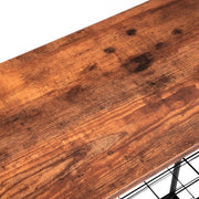 Happyment Schoenenrek Noda - 8 tot 12 paar - Schoenenbank vintage - Zwart - Voor slaapkamer of hal