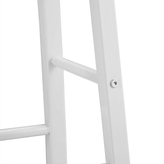 Hoge barkrukken Parijs - Zithoogte 71cm - Wit - Set van 2 - Keuken - Barstoelen - Zonder rugleuning - Hout