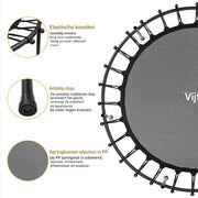Trampoline met veiligheidsnet - 140 cm - Voor kinderen - Kindertrampoline - Roze - Buitenspeelgoed - Mini trampoline