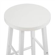 Hoge barkrukken Parijs - Zithoogte 71cm - Wit - Set van 2 - Keuken - Barstoelen - Zonder rugleuning - Hout