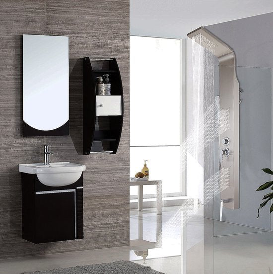 Happyment Compleet Douchesysteem - Doucheset - Hoofddouche & Handdouche - Massage Douche - Vierkante Regendouche voor Badkamer - 2 Douche Koppen - Zilver