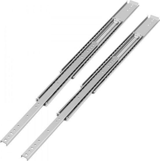 Lade Rails PRO - Ladegeleider - Bodemmontage - 91x7,6x1,9 cm - 225KG Capaciteit - Volledig Uittrekbaar