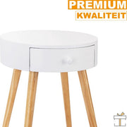 Bolt Edge Ladekast - Modern - Nachtkastje - Bureau - Wit - 38x38x48cm