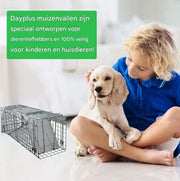 24" Rattenval - Grote Dierenvalkooi voor Zwerfkatten - Humane Rescue - Opvouwbare Catch & Release Dierenval - Binnen & Buiten