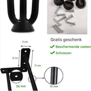 Metalen Tafelpoten 25 cm - Industrieel Haarspeld Design - Voor Koffietafels, Bank & Bureau - Sterk & Stijlvol