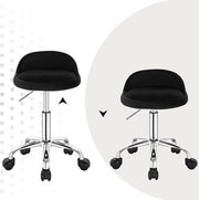 Werkkruk - Zwart - Velvet - Zadelkruk - Zonder rugleuning - Ergonomisch