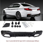 Achterbumper - Voor BMW 5-Serie G30 540i 2017-2020 - Auto accessoires - Diffuser - Carbon stijl