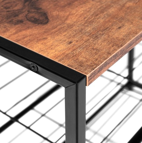 Happyment Luxe Schoenenrek - 9 paar - Schoenenbank vintage - Zwart