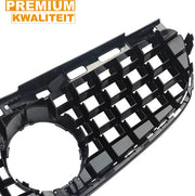 Grille - Voor Mercedes E-Klasse W212 E300/E350/E400 2014-2016 - Auto accessoires - GT grille - Kapgrille - Gloss Zwart