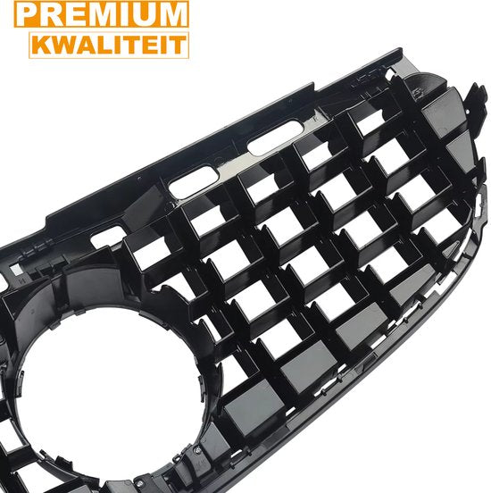 Grille - Voor Mercedes E-Klasse W212 E300/E350/E400 2014-2016 - Auto accessoires - GT grille - Kapgrille - Gloss Zwart