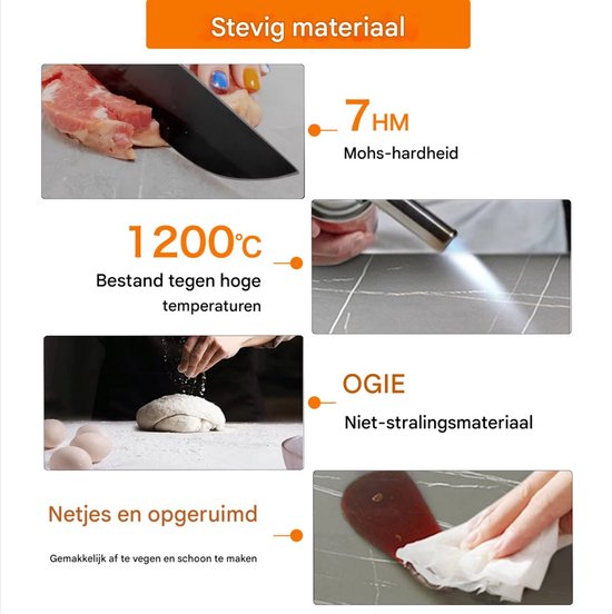Salontafel Venetia Fioren - Ronde salontafel - Set van 2 - Marmer tafelblad - Bijzettafel woonkamer - Metalen poten - Grijs