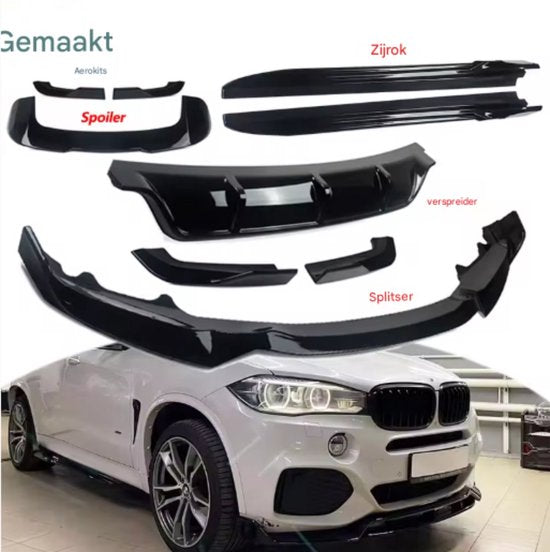 Bodykit Zyrell - Bodykits Deluxe - Voor BMW X5 F15 M Sport (2013-2018) - Voorlip Spoiler, Achter Diffuser, Zijrok - Auto accessoires