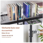 Boekenkast XL Milano - 4 Lades - Boekenrek - Woonkamer, slaapkamer en kinderkamer - Hout - 180x90cm
