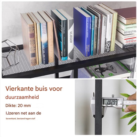 Boekenkast XL Milano - 4 Lades - Boekenrek - Woonkamer, slaapkamer en kinderkamer - Hout - 180x90cm