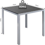 Tuintafel Zyrell - Aluminium - Voor binnen en buiten - Vierkante vijzettafel tuin - Bistrotafel - Eettafel - Hitte- en Weerbestendig - Groen