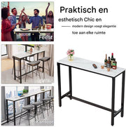 Milano Bartafel Milano - 120cn - Voor binnen - Keuken en woonkamer - Marmer look - 4 to 6 personen - Wit grijs