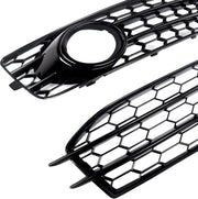 Voorbumper - Voor Audi A3 8P S-Line 2009-2012 - Auto accessoires - Mistlicht rooster - Gloss Zwart