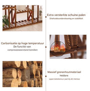 Houten plantenstandaard XL - 11 lagen - Plantenrek - Voor binnen & buitengebruik