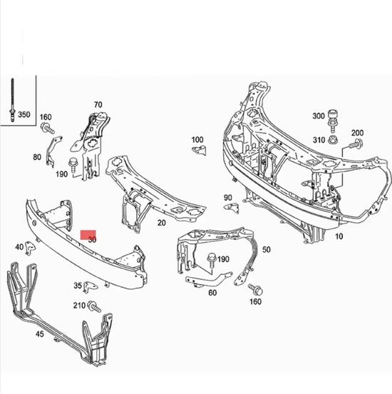 Voorbumper - Voor Mercedes S-Klasse W221 2007-2013 - Auto accessoires - Versterking - Crash bar