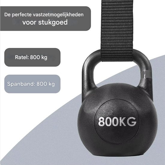Harde Spanbanden - Sjorbanden - Ratel Spanbanden Uit Eén Stuk - 6 m x 25 mm - Oranje - 0 stuks - Stevige Bevestiging voor Veilig Transport