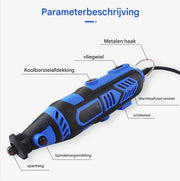 Multitool Set - 135W - 252 Stuks Accessoires - Dremel, Boor & Slijper - Voor Hobby, Snijden & Polijsten