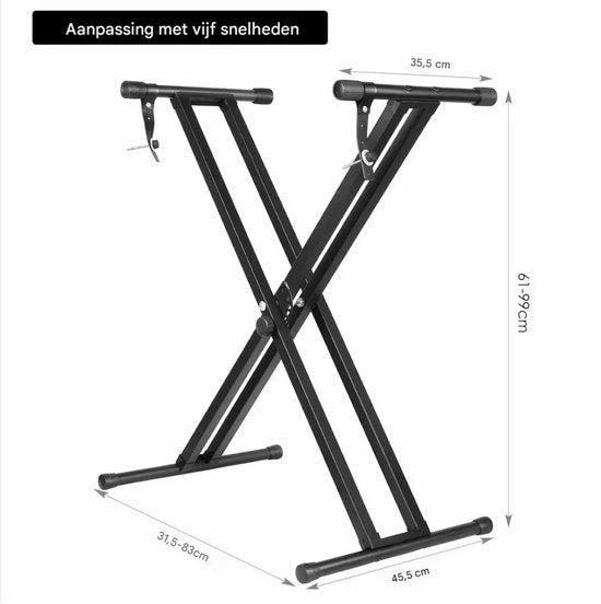 Keyboard standaard - X-standaard - Universeel - Toetsenbord houder - Piano stand - Keyboardstandaard zonder kruk