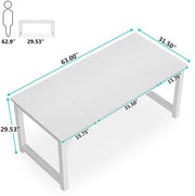 Bureau Vatina - Bruin - 160cm bureau - Voor 6 personen - Voor volwassenen - Computerbureau
