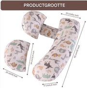 Ergonomisch zwangerschapskussen Vortex - Voor zijslapen - Body pillow - Zijslaapkussen - Voedingskussen - Verstelbaar - Dieren print