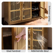 XXL Vintage schoenenkast Tavien - Schoenenrek - 20 paar - Voor Entree - Met deuren