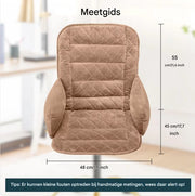 Bureaustoel kussen - Rugkussen - Ergonomisch - Universeel - Khaki