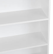 Happyment Boekenkast industrieel - 4 lagen - Op poten - Wit - Boekenrek - Woonkamer, slaapkamer en kinderkamer - Hout - 60 x 24x 144 cm