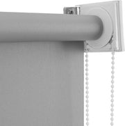 Happyment Modern Rolgordijn Grijs - 100x240cm - Rolgordijnen verduisterend - Luxaflex - Waterafstotend - Isolerend - Zonder of met boren grijs