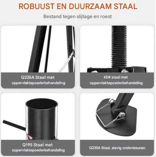 Camper stabilisatie steun - Stabilisator Krik - 880-1450 mm - 2,3 Ton - Campersteunen - Opvouwbaar Statief - Voor Caravan & Trailer